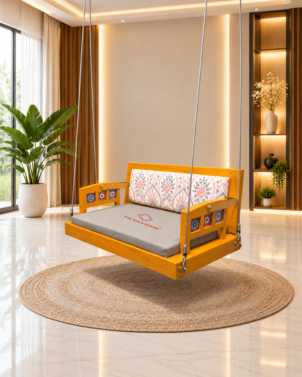 WOODEN KAJUKATRI REVERSIBLE TILES SWING