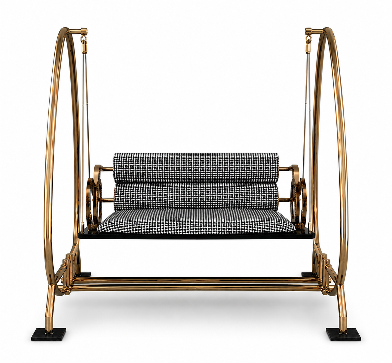 STEEL EGG PVD STAND SWING