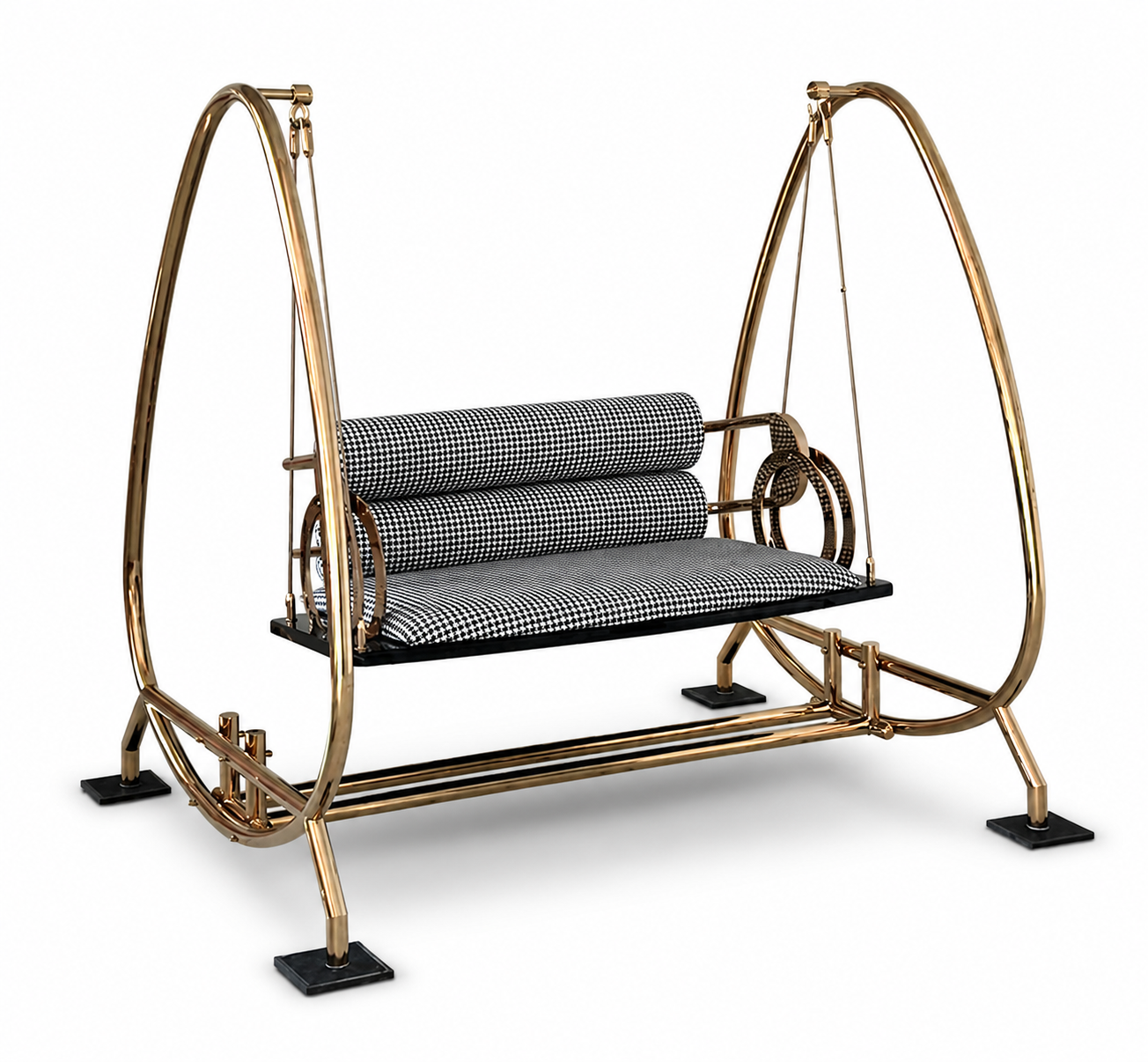 STEEL EGG PVD STAND SWING
