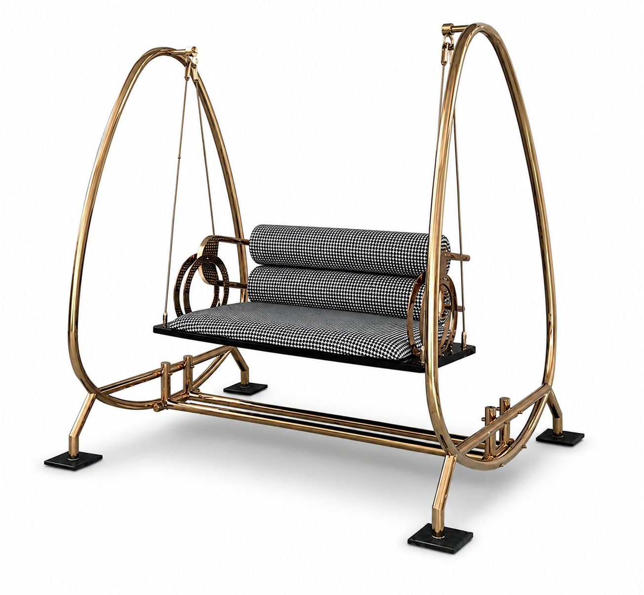 STEEL EGG PVD STAND SWING