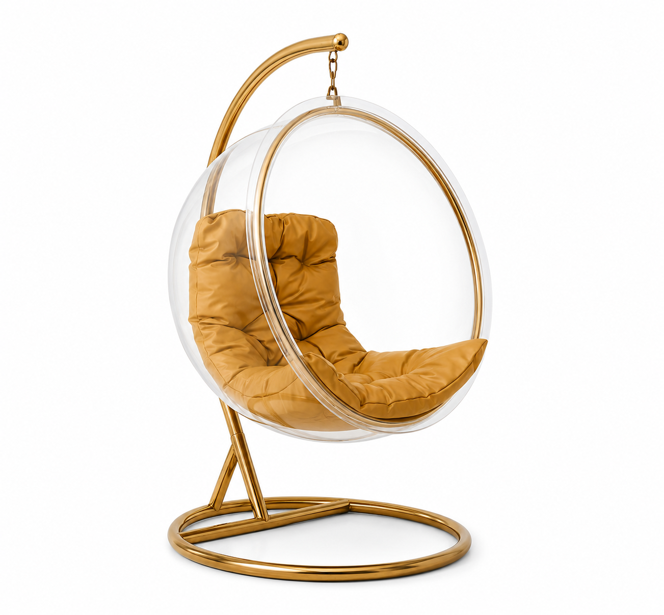 ACRYLIC BUBBLE SWING WITH RING STAND  GOLD/ROSE GOLD PVD