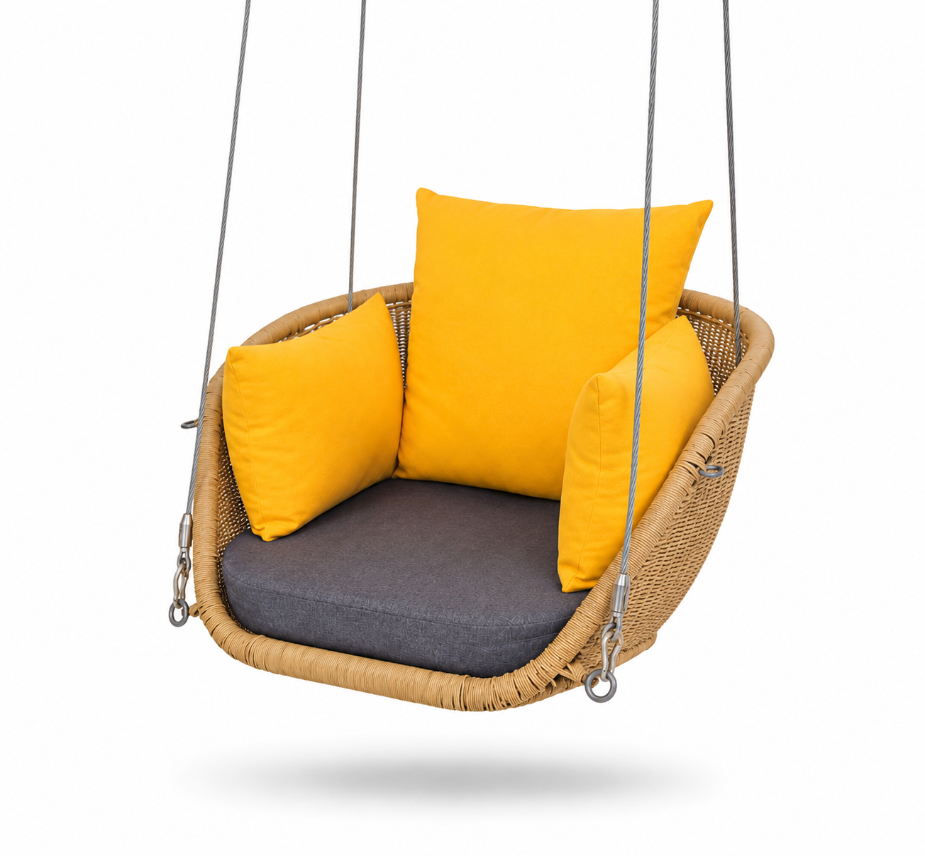 WICKER OVAL SWING