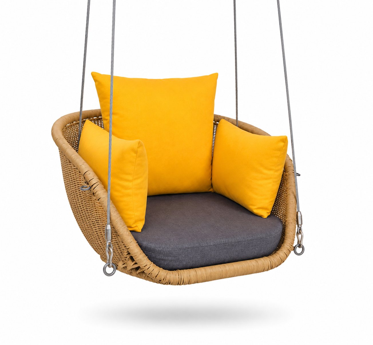 WICKER OVAL SWING
