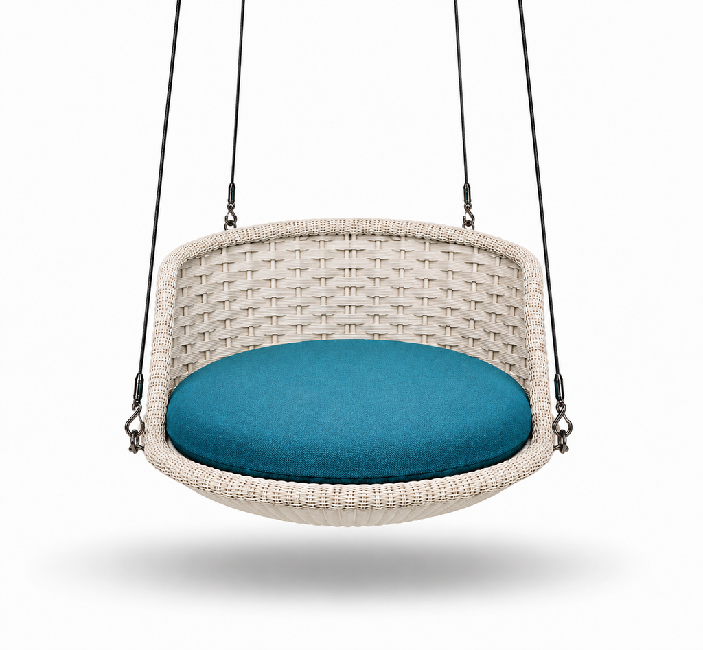 WICKER ROUND SINGLE SWING