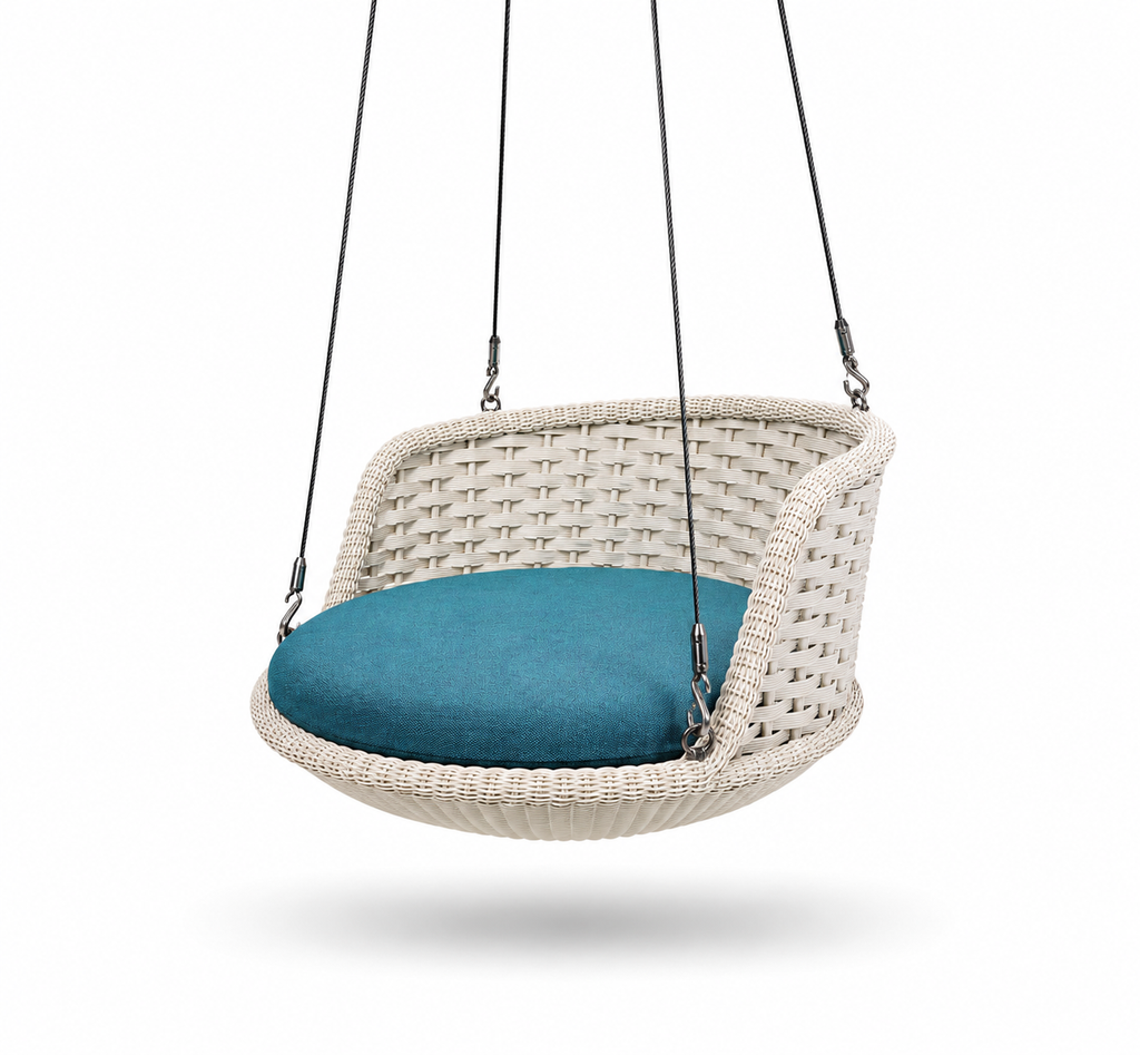 WICKER ROUND SINGLE SWING