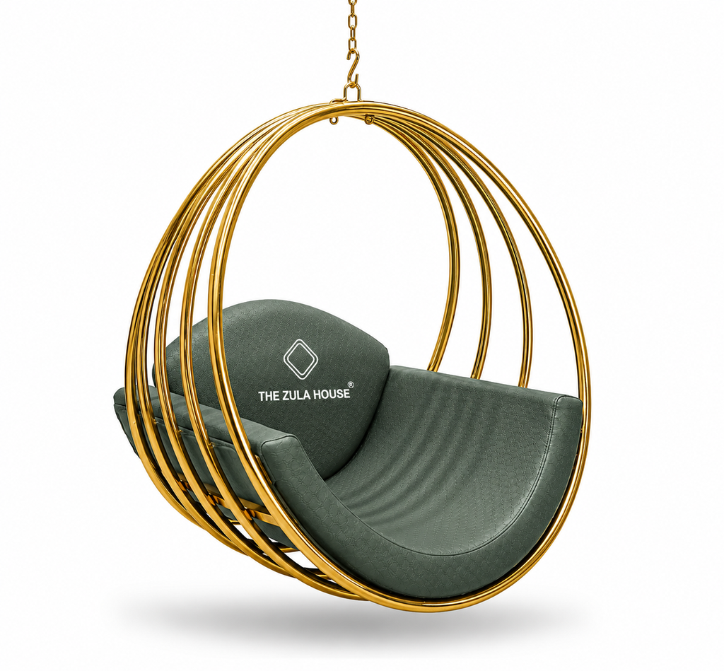 STEEL OVAL FIVE RING PVD-GOLD/ROSEGOLD SWING