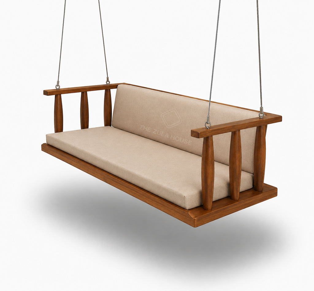 WOODEN 3-THAMBHLI FIX SWING