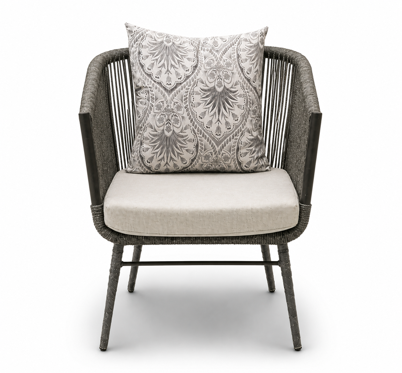 WICKER SQUARE CHAIR-TABLE