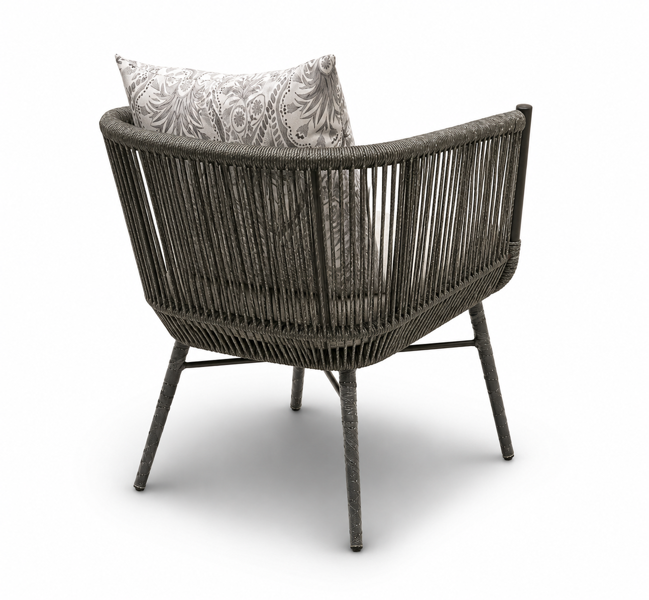 WICKER SQUARE CHAIR-TABLE