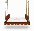 WOODEN PEACOKE CARVING PLANK SWING