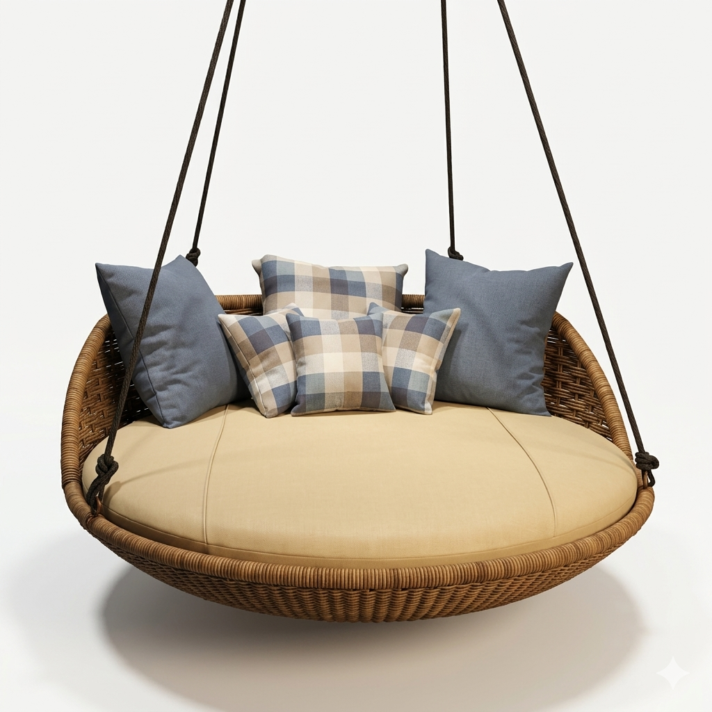 Wicker Round Swing